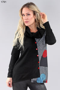 Long Sleeve Asymmetrical Top by Michael Tyler (AVAILABLE IN PLUS SIZES) (Copy)