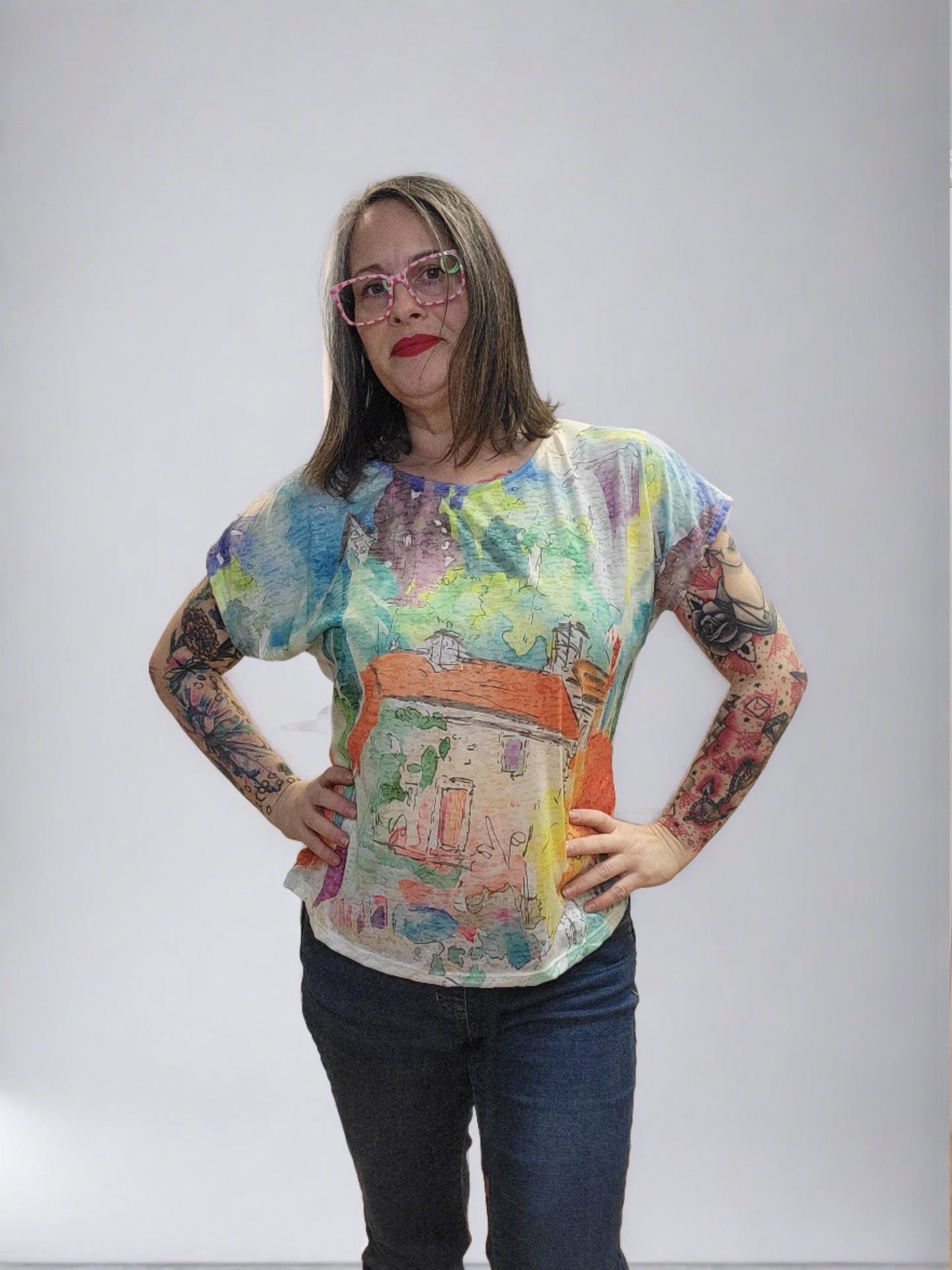 County House T-Shirt by Modes Crystal  (AVAILABLE IN PLUS SIZES)