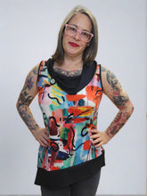 Load image into Gallery viewer, Sleeveless Patterned Top by Modes Crystal  (AVAILABLE IN PLUS SIZES)
