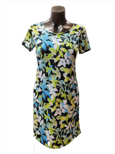 A-line Leafy Floral Dress by Modes Crystal  (AVAILABLE IN PLUS SIZES)