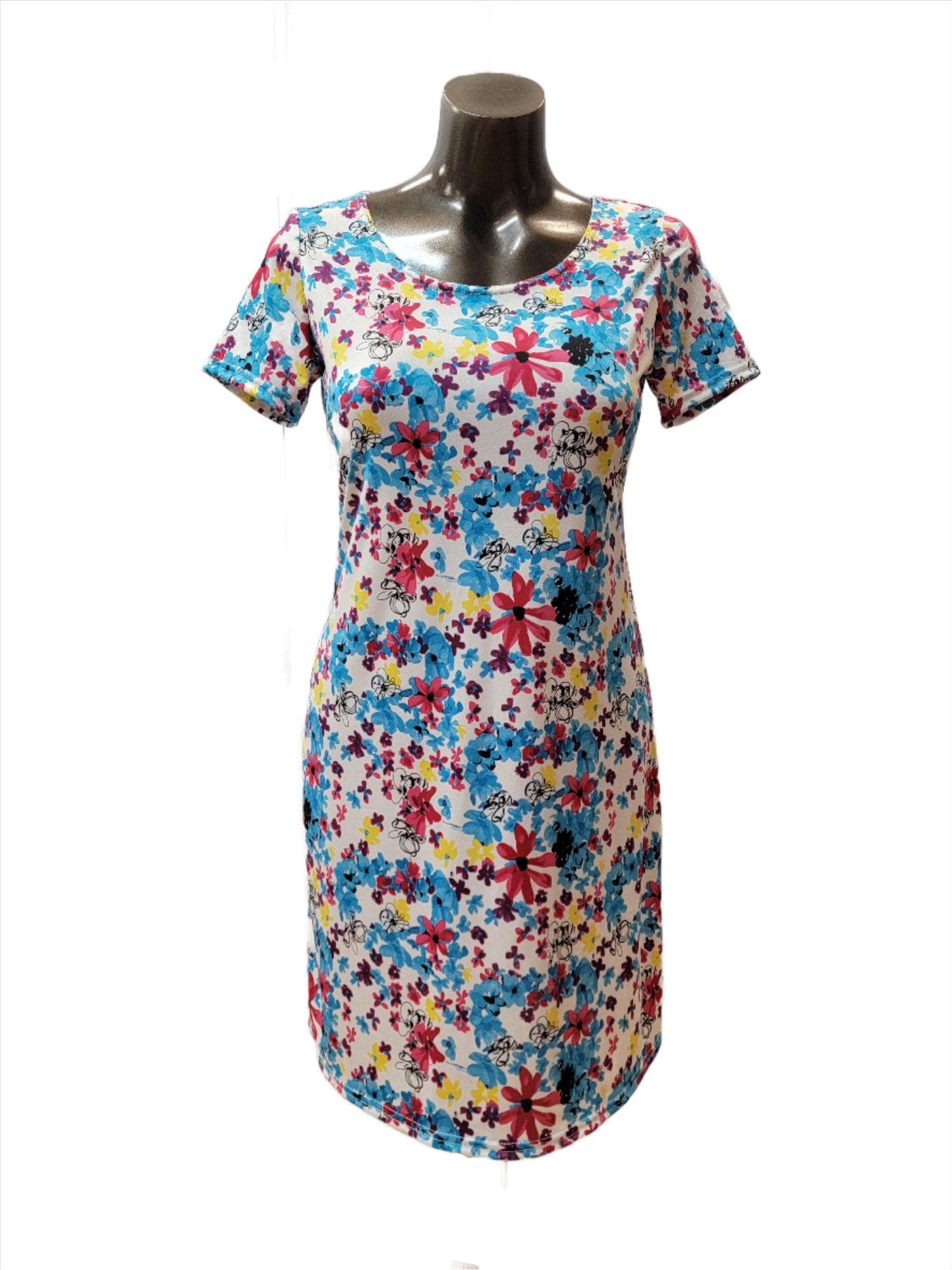 A-line Floral Dress by Modes Crystal  (AVAILABLE IN PLUS SIZES)