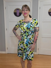 Load image into Gallery viewer, A-line Leafy Floral Dress by Modes Crystal  (AVAILABLE IN PLUS SIZES)
