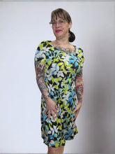 Load image into Gallery viewer, A-line Leafy Floral Dress by Modes Crystal  (AVAILABLE IN PLUS SIZES)
