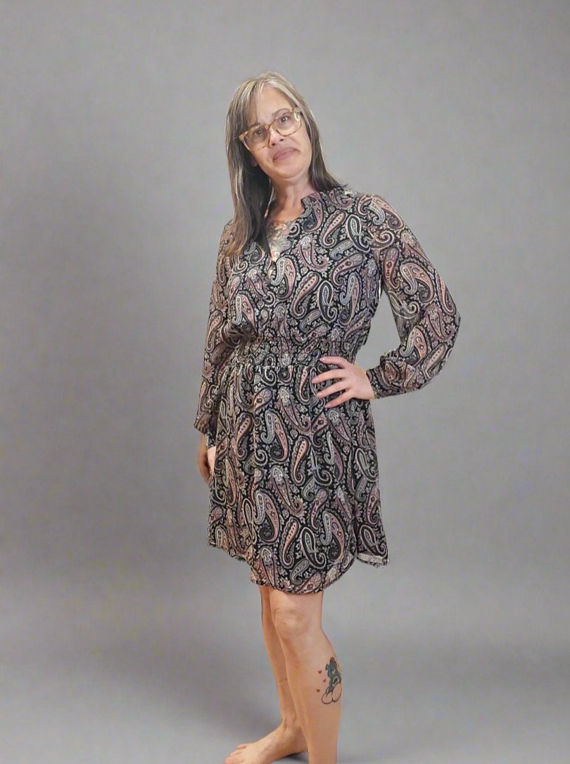 SMOCKED WAIST MINI DRESS by Dex (available in plus sizes)