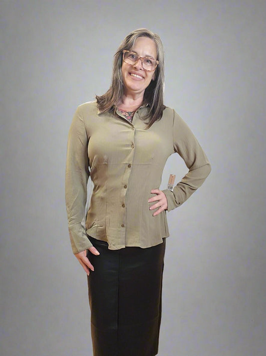 CINCHED WAIST BLOUSE by Dex (available in plus sizes)