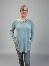 Load image into Gallery viewer, 2 Piece Ribbed Top in Blue by Pure Essence
