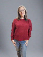 Load image into Gallery viewer, Cherry Red Ribbed Top by Pure Essence
