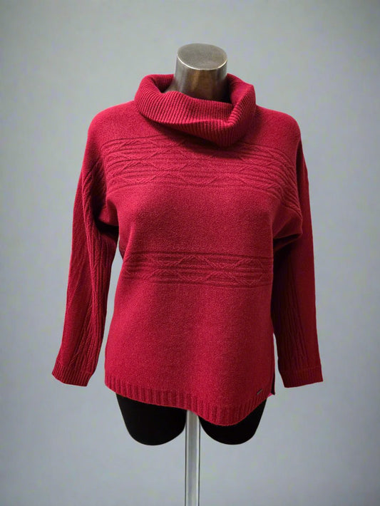 Cowl Neck Cable Knit Top by Picadilly