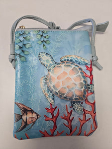 Under The Sea Faux Leather Painted Purse