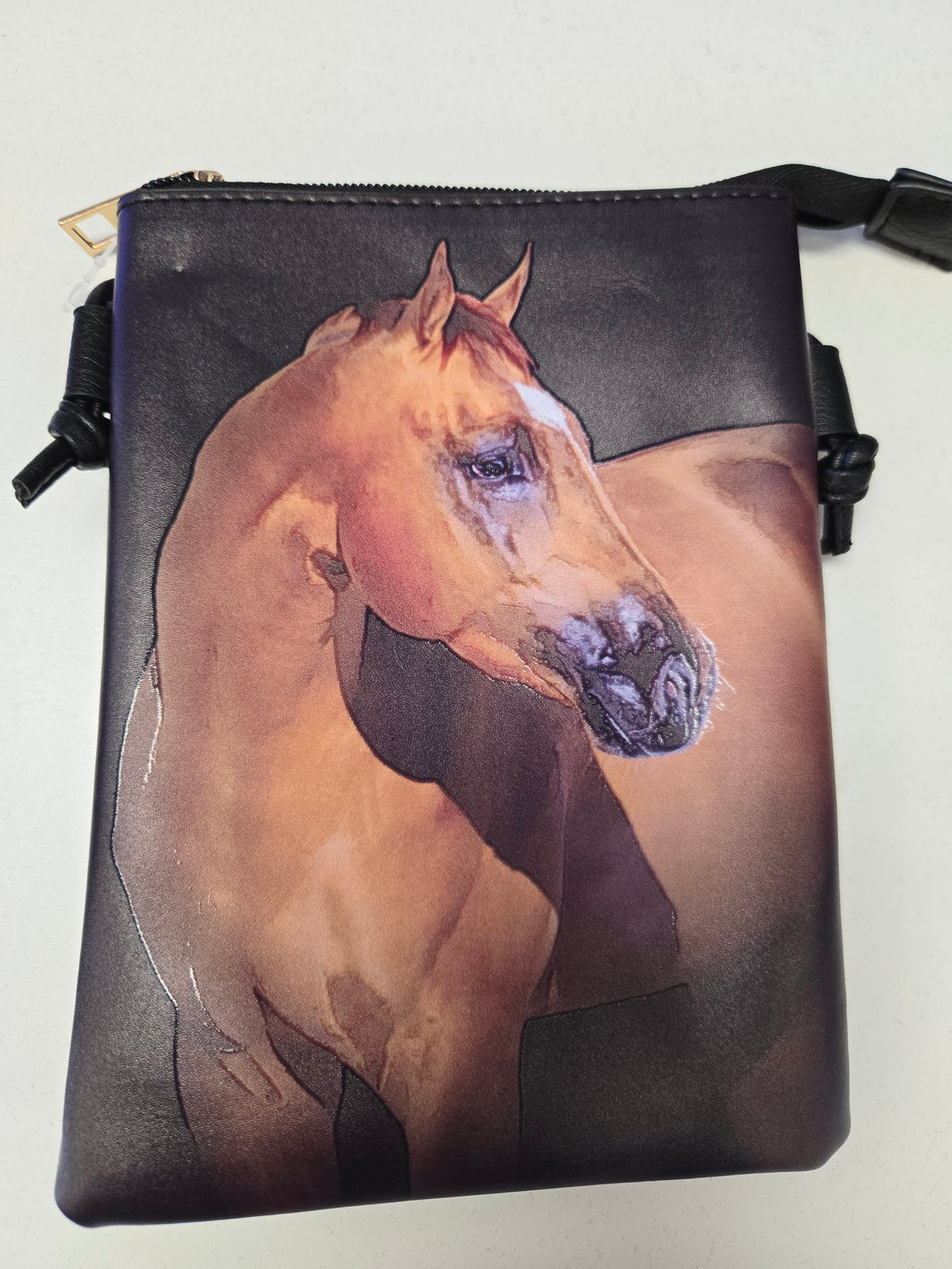 Handsome Horse Faux Leather Painted Purse