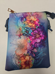 Beautiful Bouquet Faux Leather Painted Purse