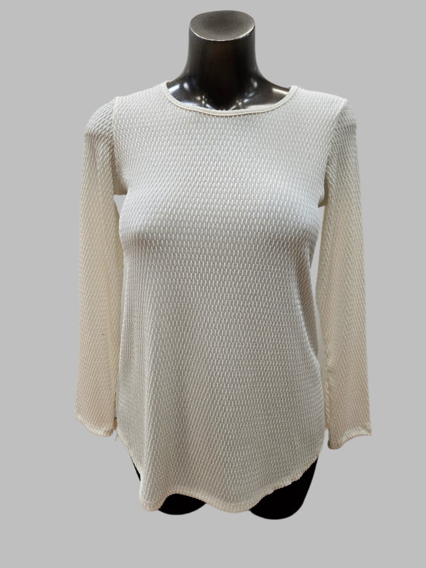 Textured Round Neck Top by Pure Essence