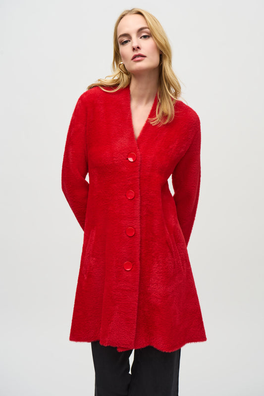 Sweater Knit Flared Coat by Joseph Ribkoff