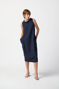 Textured Woven Sleeveless Cocoon Dress by Joseph Ribkoff (available in plus sizes)