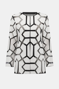 Laser-Cut Leatherette on Mesh Jacket by Joseph Ribkoff (available in plus sizes)