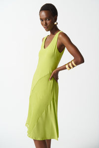 Silky Knit Asymmetrical Sleeveless Dress by Joseph Ribkoff (available in plus sizes) (Copy)