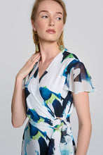 Load image into Gallery viewer, Silky Knit And Chiffon Floral Wrap Dress by Joseph Ribkoff (available in plus sizes)
