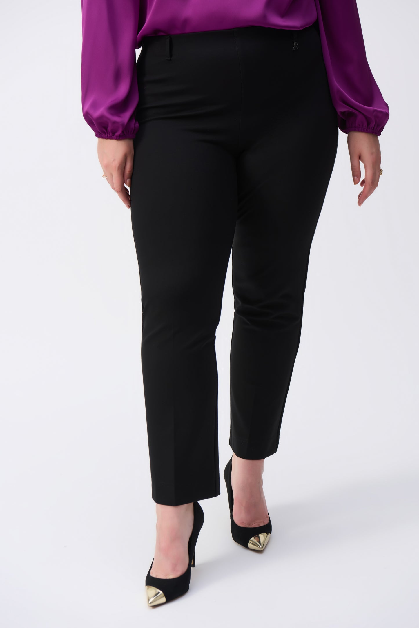 Heavy Knit Straight Pull-On Pants by Joseph Ribkoff (available in plus sizes)