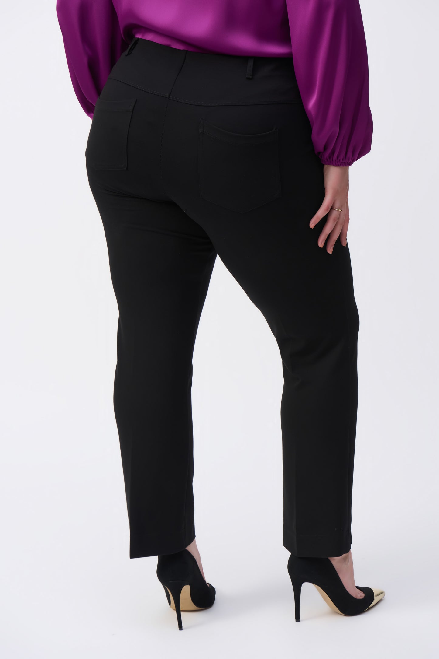 Heavy Knit Straight Pull-On Pants by Joseph Ribkoff (available in plus sizes)