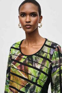 Abstract Burnout And Silky Knit Tunic by Joseph Ribkoff (available in plus sizes)