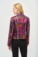 Load image into Gallery viewer, Foiled Print Faux Suede Jacket by Joseph Ribkoff (available in plus sizes)
