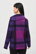 Load image into Gallery viewer, Plaid Jacquard Cowl Neck Sweater by Joseph Ribkoff
