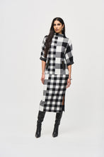 Load image into Gallery viewer, Plaid Jacquard Knit Skirt by Joseph Ribkoff (available in plus sizes)
