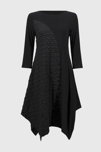 Silky Knit And Jacquard Handkerchief Dress by Joseph Ribkoff (available in plus sizes)