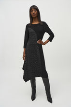 Load image into Gallery viewer, Silky Knit And Jacquard Handkerchief Dress by Joseph Ribkoff (available in plus sizes)
