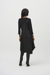 Silky Knit And Jacquard Handkerchief Dress by Joseph Ribkoff (available in plus sizes)