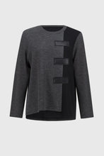 Load image into Gallery viewer, Textured Knit Color Block Boxy Tunic by Joseph Ribkoff
