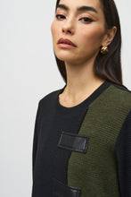 Load image into Gallery viewer, Textured Knit Color Block Boxy Tunic by Joseph Ribkoff
