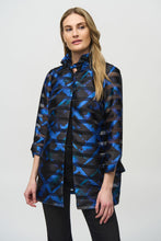 Load image into Gallery viewer, Satin and Organza Plaid Jacket by Joseph Ribkoff (available in plus sizes)
