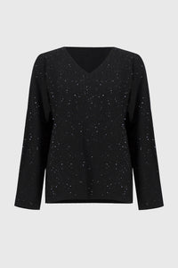 Sequined Sweater Knit Boxy Top by Joseph Ribkoff