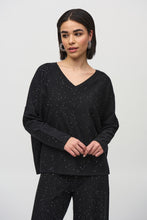 Load image into Gallery viewer, Sequined Sweater Knit Boxy Top by Joseph Ribkoff
