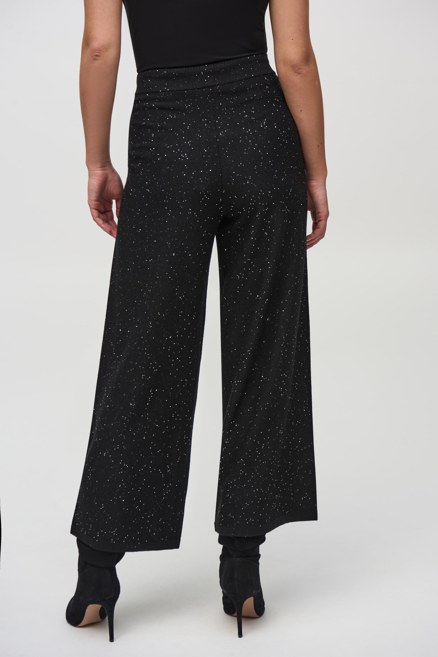 Sequined Sweater Knit Culotte Pants by Joseph Ribkoff (available in plus sizes)