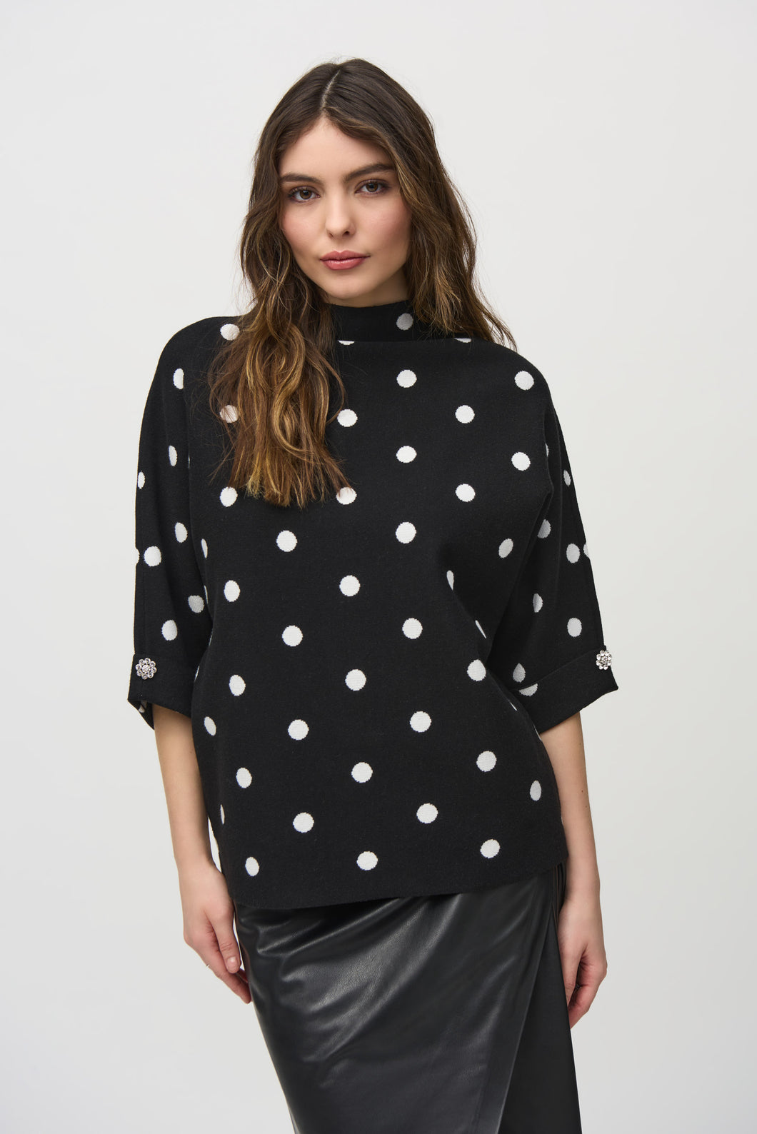 Polka Dot Sweater by Joseph Ribkoff (available in plus sizes)