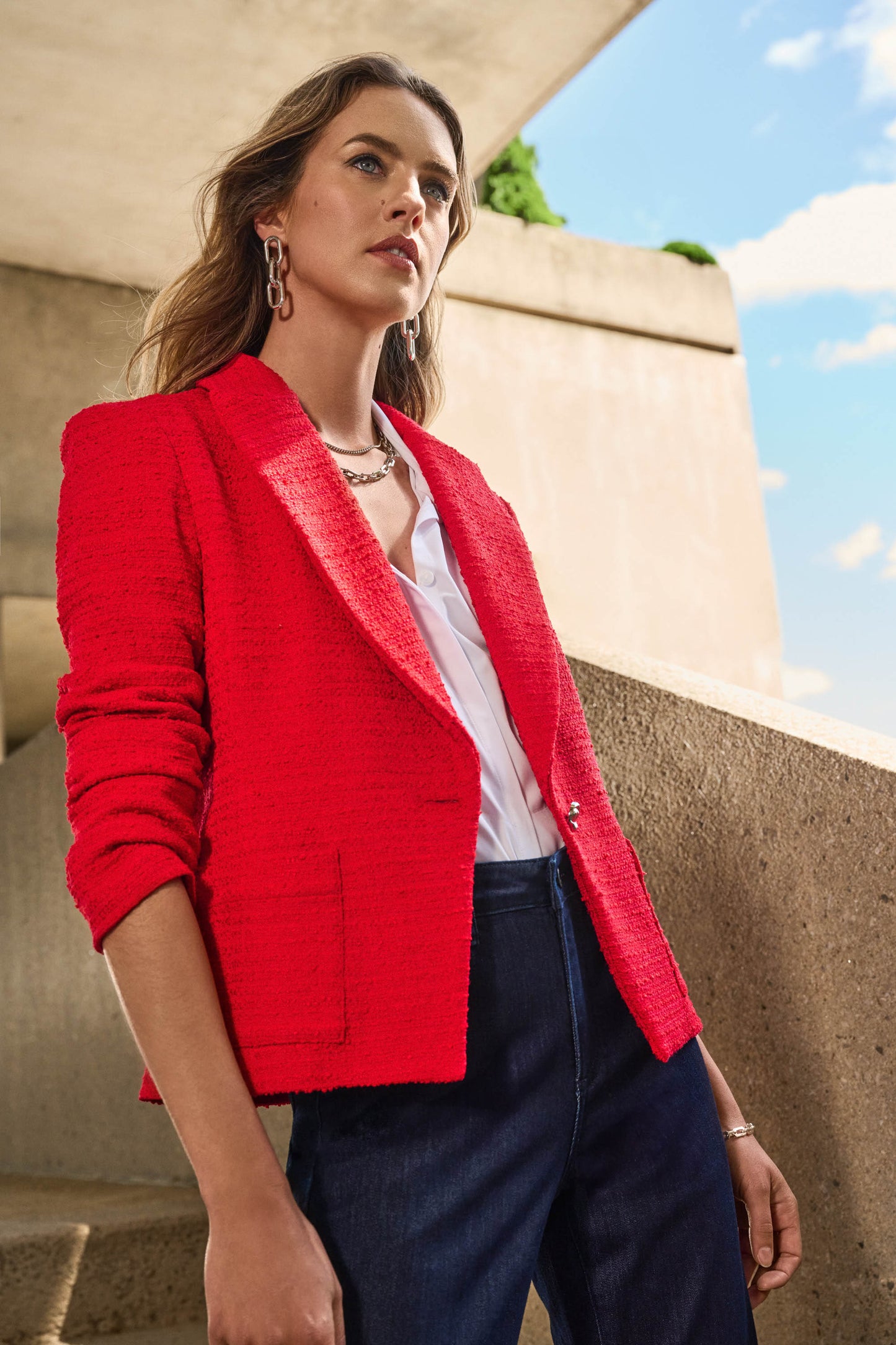 Bouclé Fitted Blazer by Joseph Ribkoff (available in plus sizes)