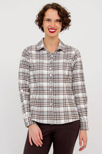 Load image into Gallery viewer, Alexis Top in  Coffee Plaid by Blue Sky Clothing Co
