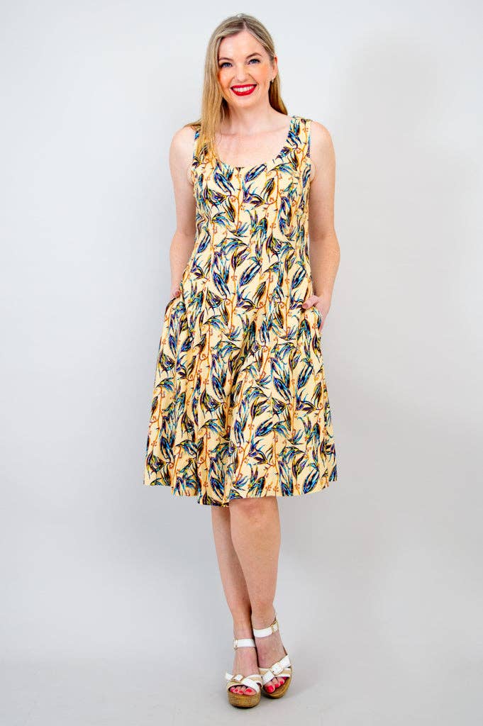 Sara Dress, Alma, Linen Bamboo by Blue Sky Clothing Co