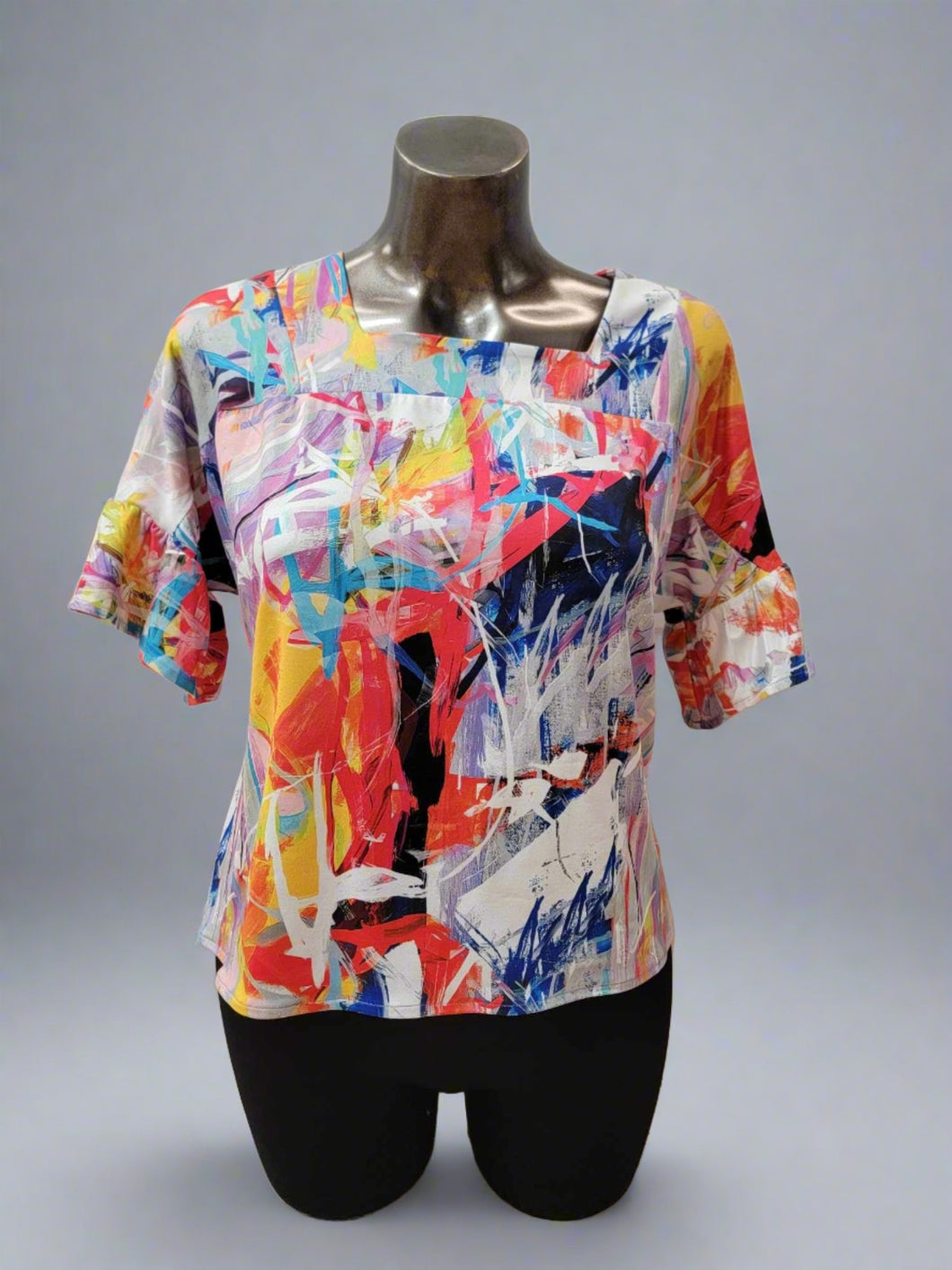 Multi Colour Bell Sleeve Top by Pure Essence