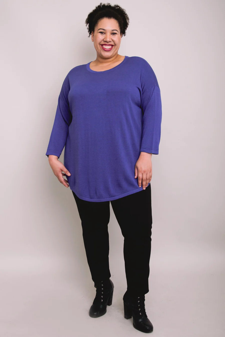 Tina Sweater, Deep Blue, Bamboo Cotton – Vivacious Clothing and Day Spa