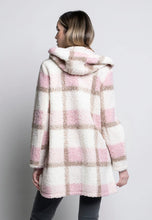 Load image into Gallery viewer, Plaid Fleece Hooded Jacket by Picadilly (available in plus sizes)
