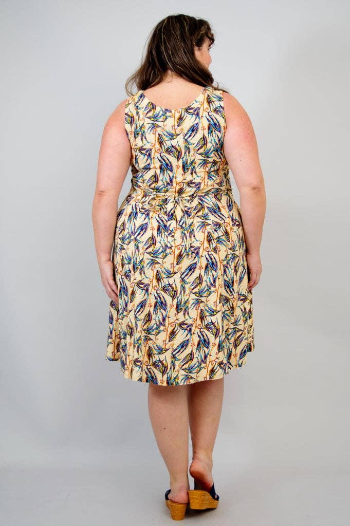 Sara Dress, Alma, Linen Bamboo by Blue Sky Clothing Co