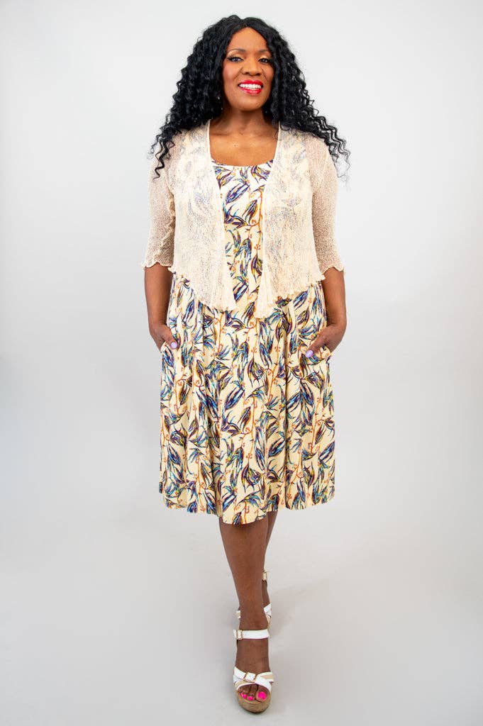 Sara Dress, Alma, Linen Bamboo by Blue Sky Clothing Co