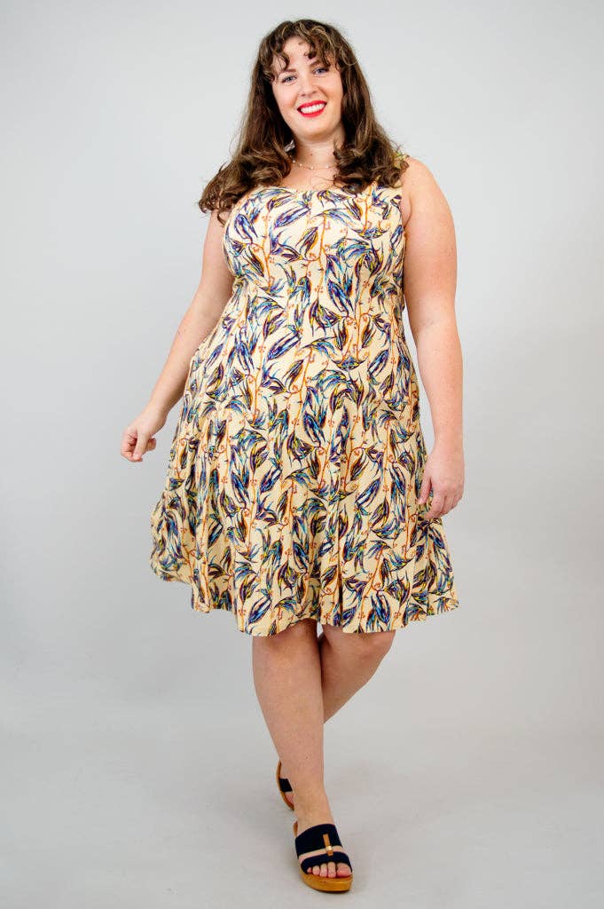 Sara Dress, Alma, Linen Bamboo by Blue Sky Clothing Co