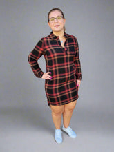 Load image into Gallery viewer, ROLL TAB SHIRT DRESS by Dex (available in plus sizes)
