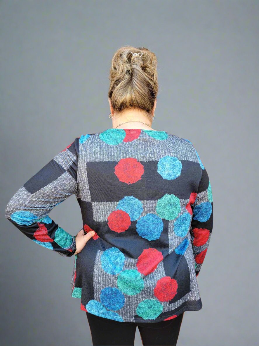 Long Sleeve Top with Knot by Michael Tyler (AVAILABLE IN PLUS SIZES)