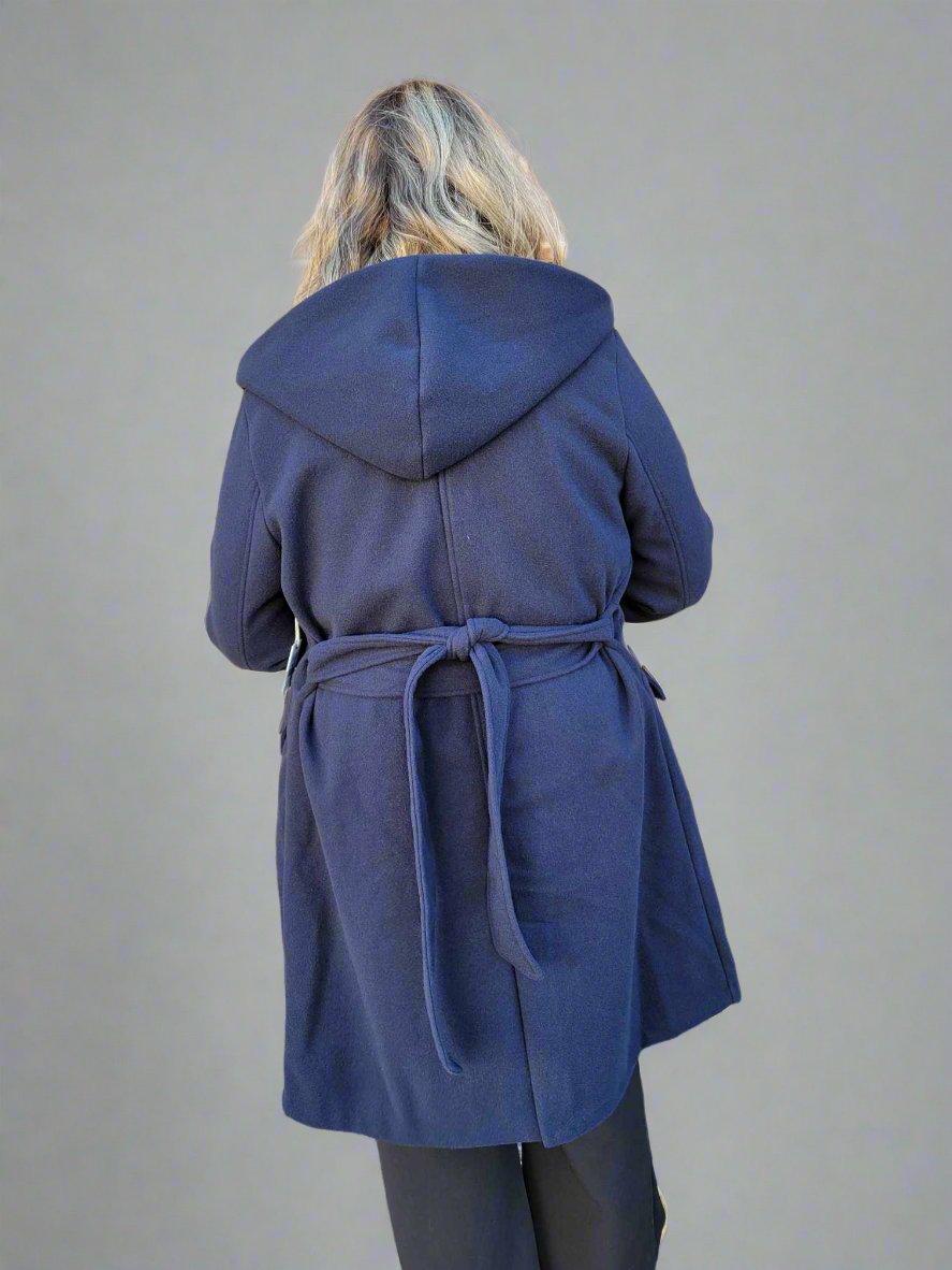 HOODED TRENCH COAT by Dex (available in plus sizes)