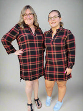 Load image into Gallery viewer, ROLL TAB SHIRT DRESS by Dex (available in plus sizes)
